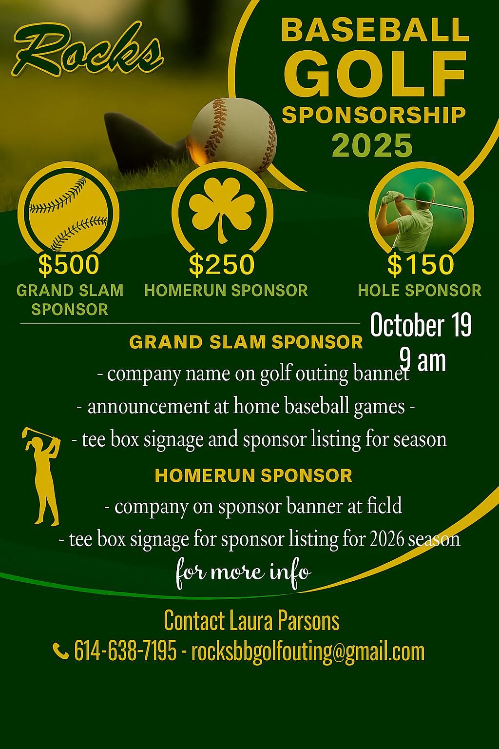 2025 Rocks Baseball Golf Outing - Default Image of Homerun Sponsor