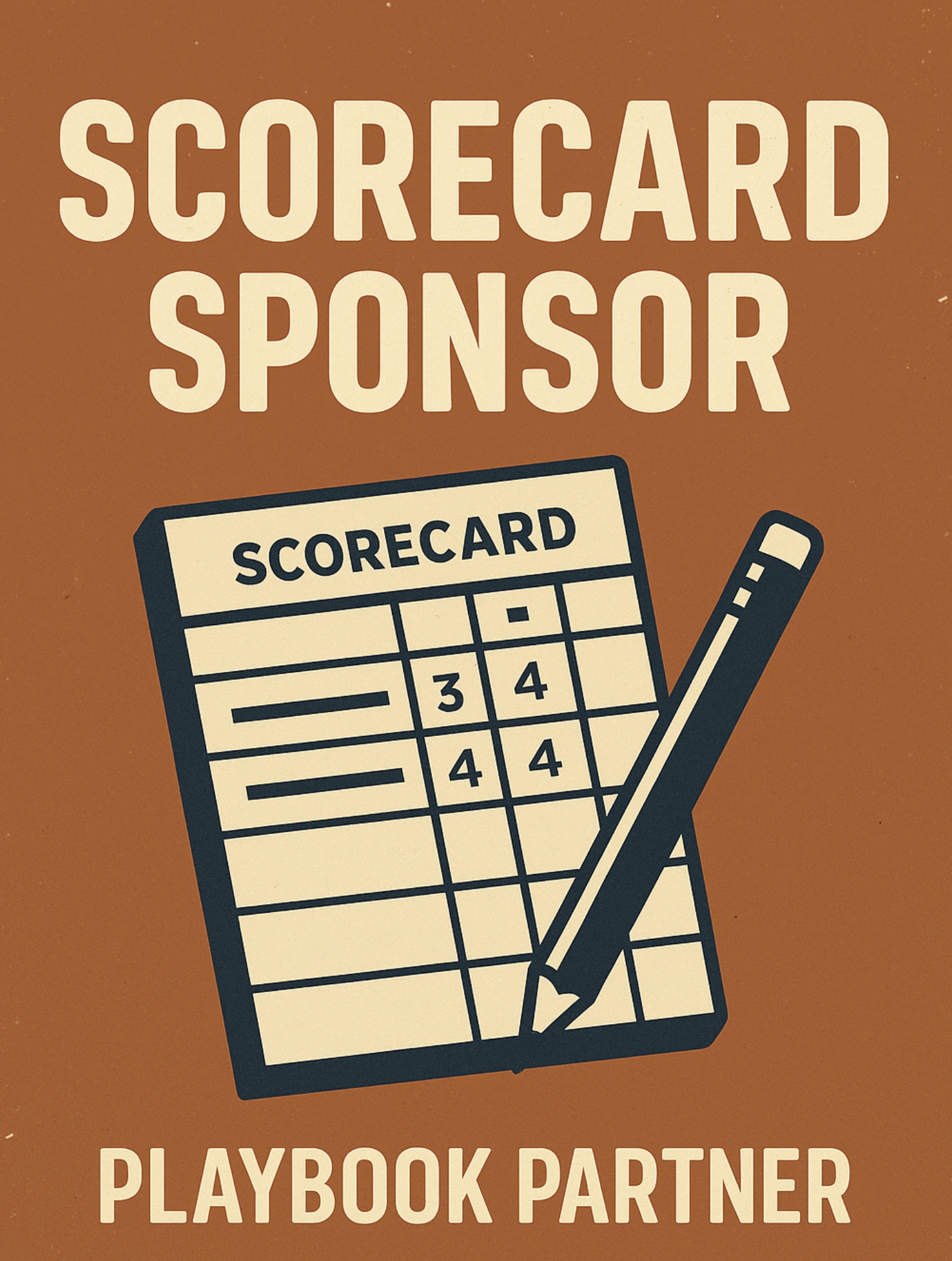 Casteel Baseball Golf Tournament Fundraiser - Default Image of Scorecard Sponsor – “Playbook Partner”