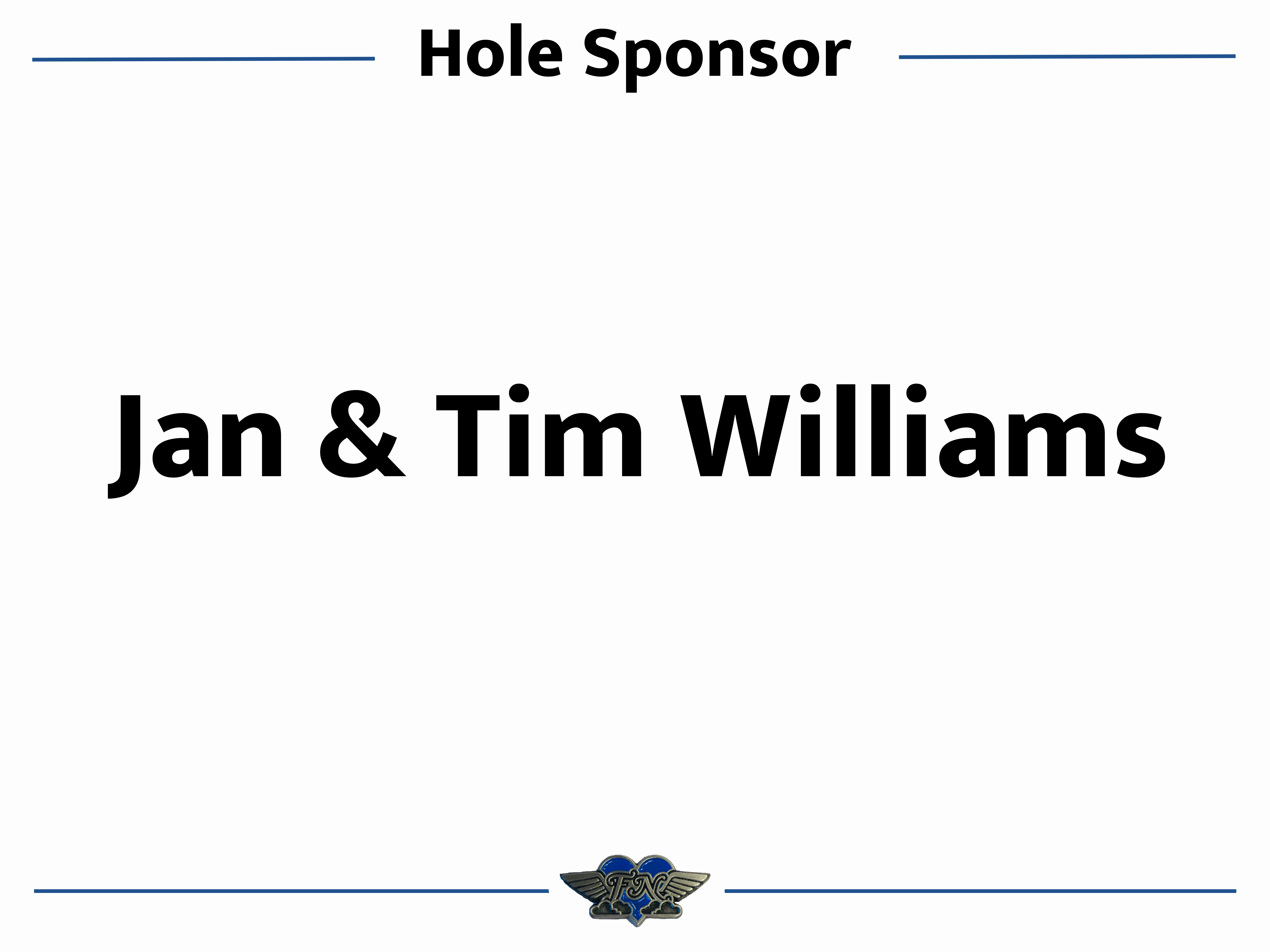 Hole Sponsors - Jan & Tim Williams - Logo