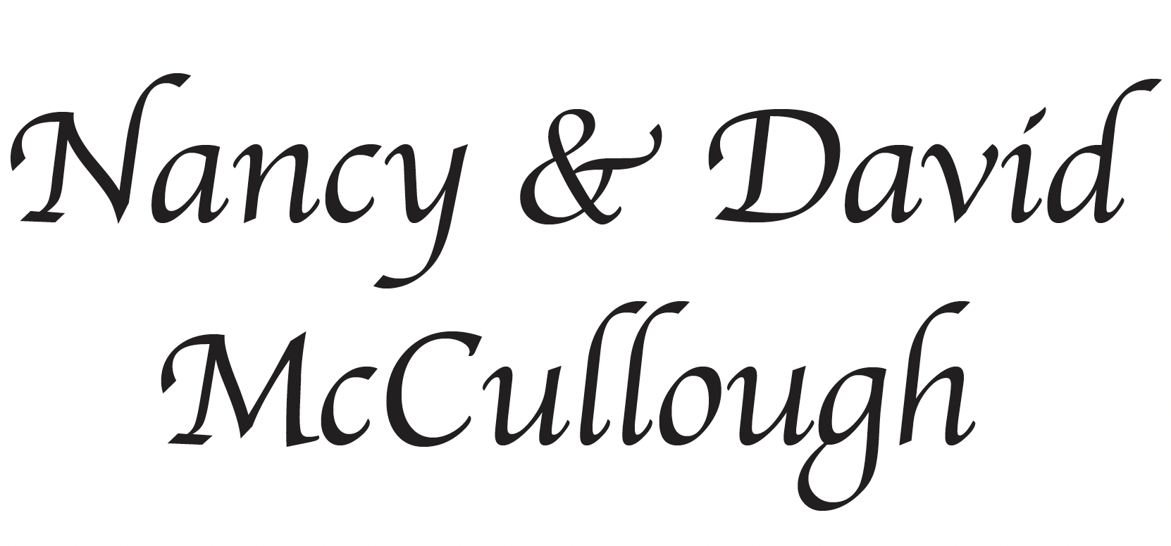 Closest to the Pin Sponsor - Nancy & David McCullough - Logo