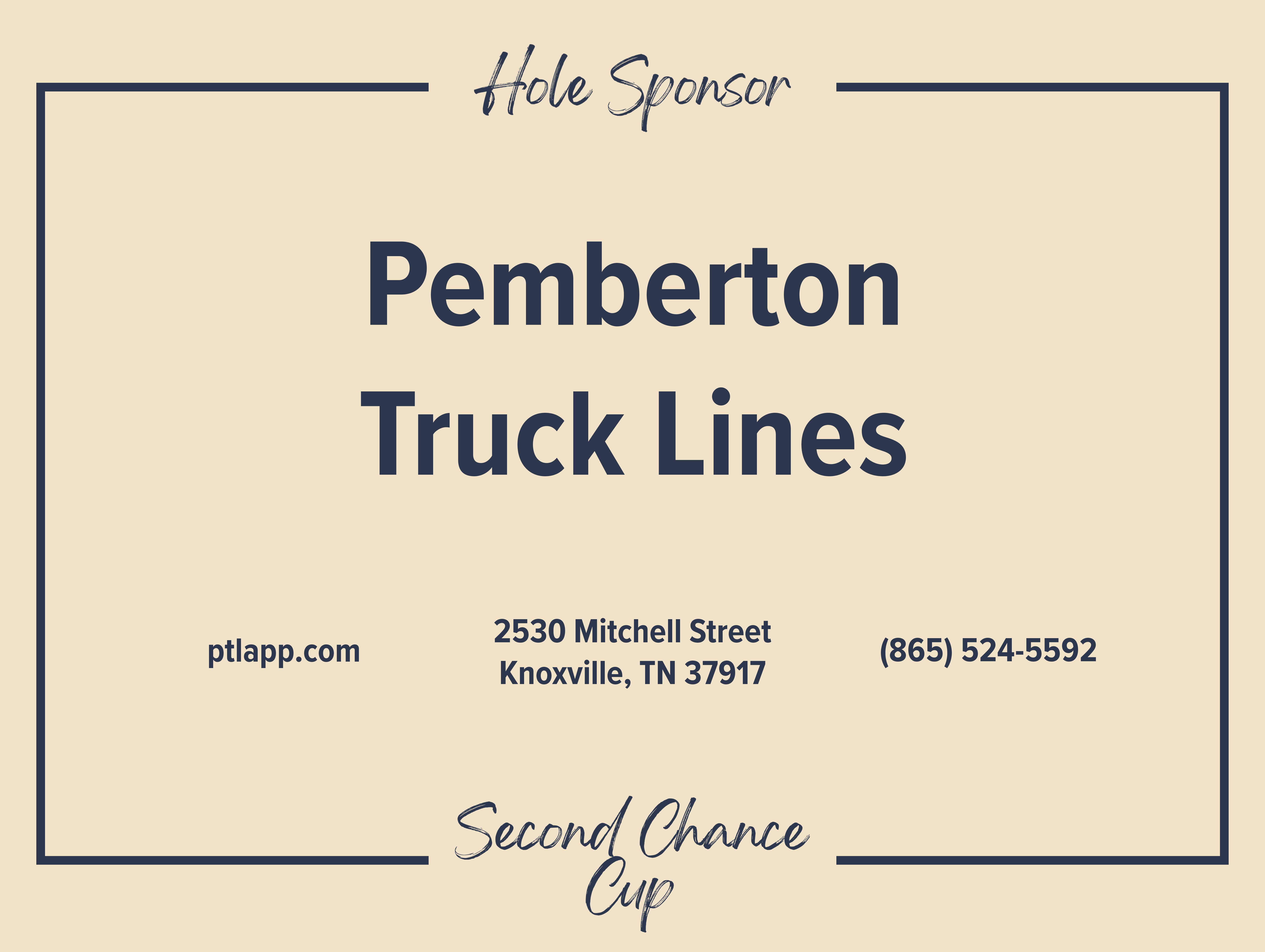 Hole Sponsor - Pemberton Truck Lines - Logo