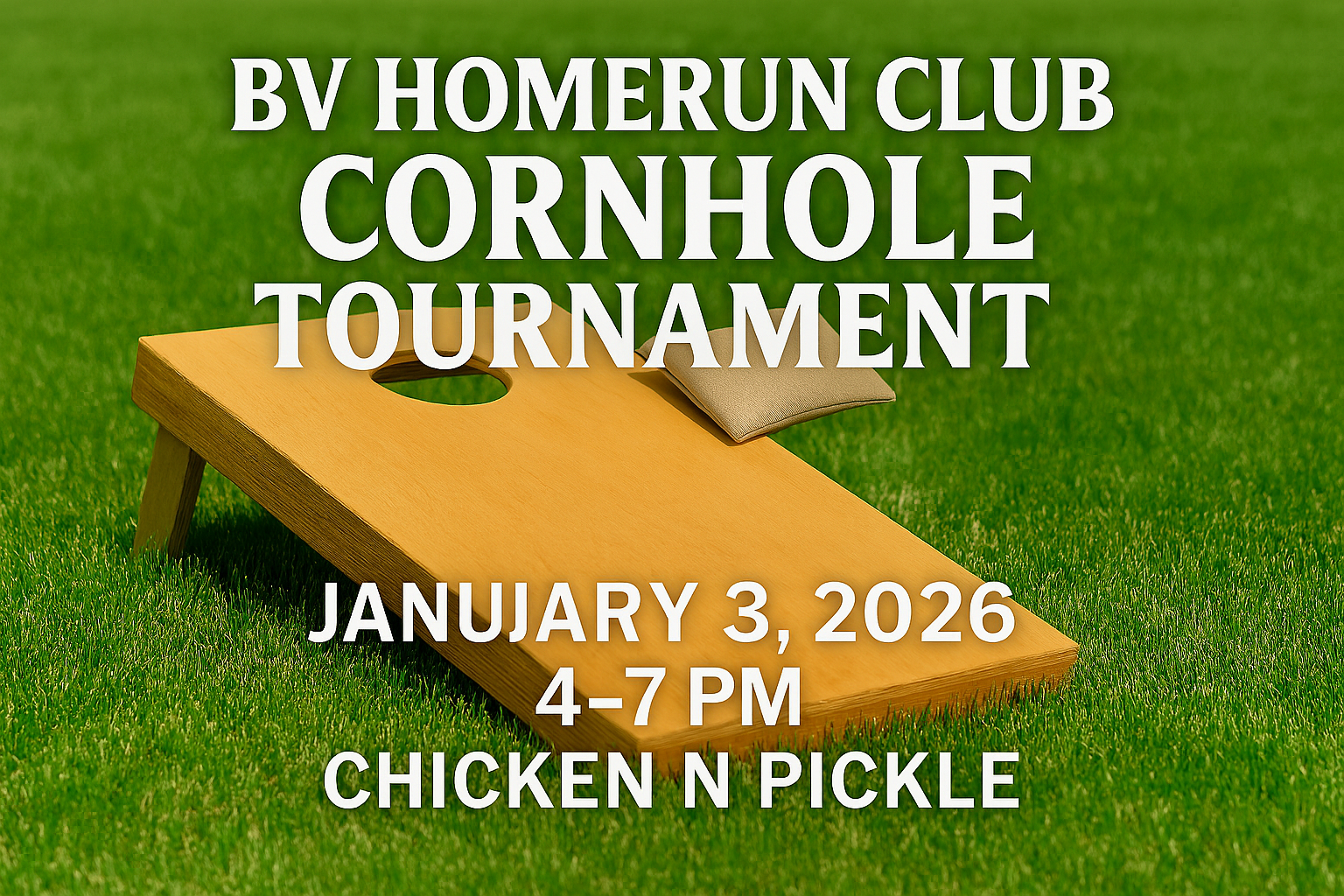 BV Homerun Club Cornhole Tournament logo